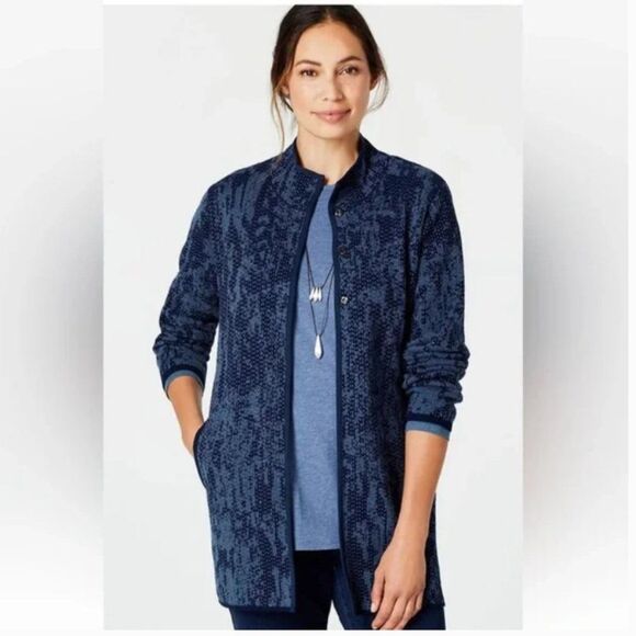 J.Jill Intarsia Pure Jill Jacquard Cardigan - Picture 14 of 14